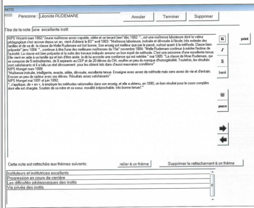 Note suite à une inspection Note suite à une inspection